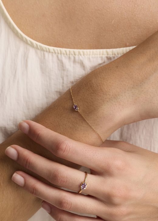 Pulseras oro con gemas