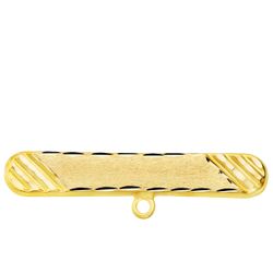 18K Alfiler Oro Amarillo Tallado 30X5 Mm
