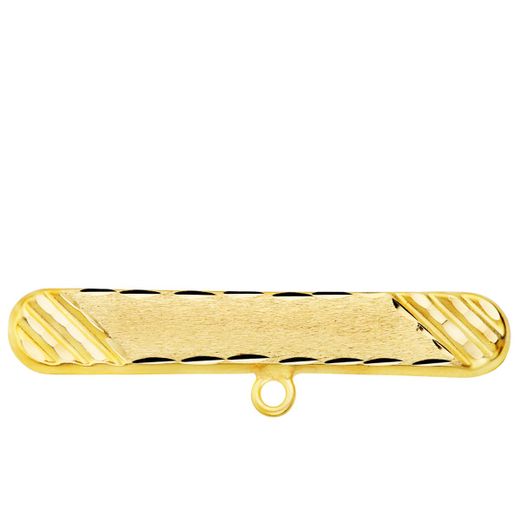 18K Alfiler Oro Amarillo Tallado 30X5 Mm