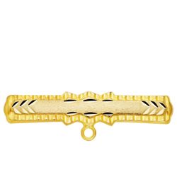 18K Alfiler Oro Amarillo Tallado 30X6 Mm