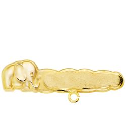 18K Alfiler Oro Amarillo Tallado Elefante. 30X8 Mm