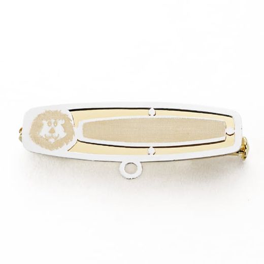 18K Alfiler Oro Bicolor Leon. 27X11 Mm