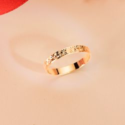 18K Alianza Oro Amarillo Diamantada. Ancho: 3 Mm