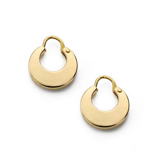 18K Aros Oro Amarillo Manchegas . 11 Mm Lisas.