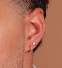 18K Aros Oro Amarillo Redondos Lisos Ligeros 12X2 Mm