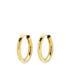 18K Aros Oro Amarillo Redondos Lisos Ligeros 18X2.5 Mm