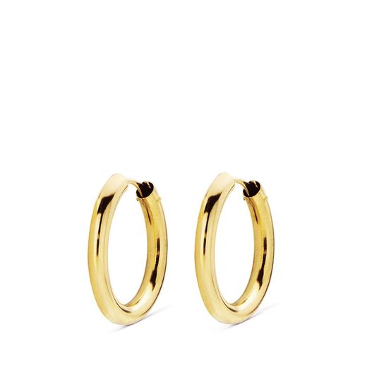18K Aros Oro Amarillo Redondos Lisos Ligeros 18X2.5 Mm