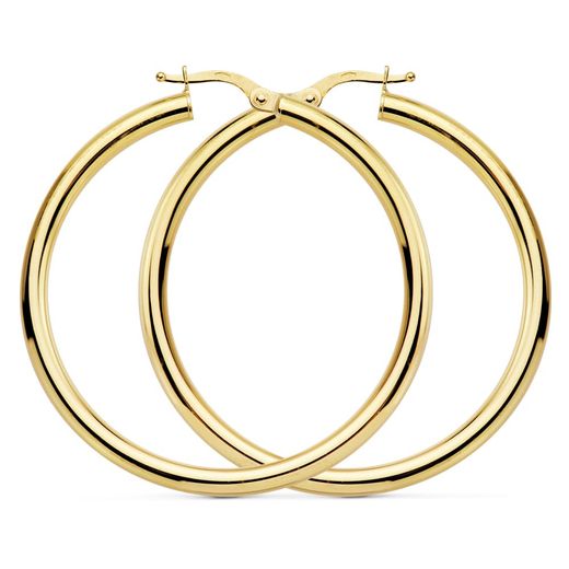 18K Aros Redondos Huecos 41 X 3Mm 4.00 Grs