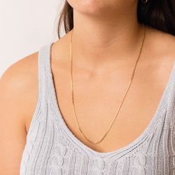 18K Cadena Forzada Maciza Oro Amarillo Ancho:1.9Mm Largo: 60Cm