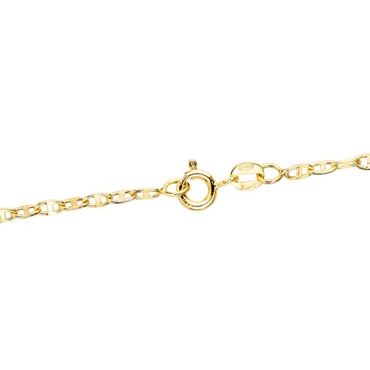18K Cadena Oro Amarillo Ancla Hueca Largo 60Cm Ancho 2.5 Mm