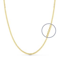 18K Cadena Oro Amarillo Barbada Hueca 50X1.
