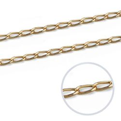18K Cadena Oro Amarillo Bilbao 60Cm Hueca 2 Mm