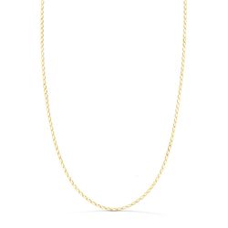 18K Cadena Oro Amarillo Bilbao Maciza Ancho: 1Mm Largo: 50Cm