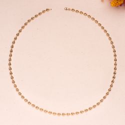 18K Cadena Oro Amarillo Calabrote Hueca Ancho: 6,5X5Mm. Largo: 60Cm