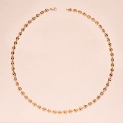18K Cadena Oro Amarillo Calabrote Hueca Ancho: 8X6Mm. Largo: 60Cm