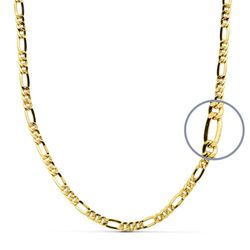 18K Cadena Oro Amarillo Cartier 50Cm Hueca 3 Mm