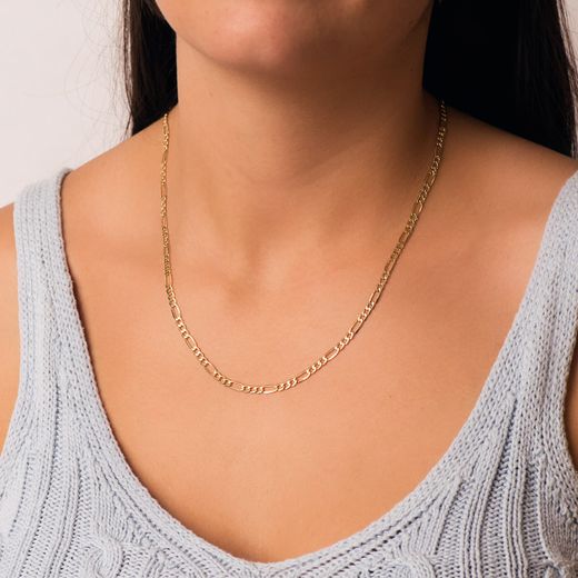 18K Cadena Oro Amarillo Cartier Hueca Ancho: 3,5Mm Largo: 50Cm Cierre Mosqueton
