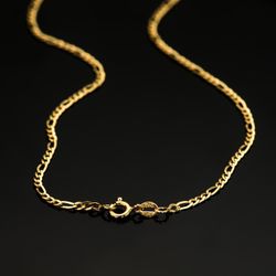 18K Cadena Oro Amarillo Cartier Hueca Eslabon Plano Ancho: 2.2Mm Largo: 50Cm