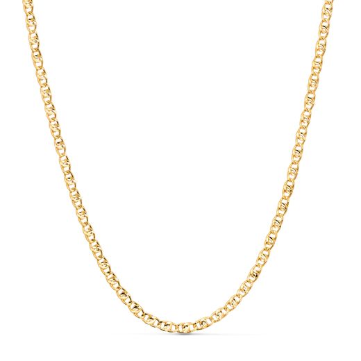 18K Cadena Oro Amarillo Choker Tipo Ancla 32 6 Cm Cierre Reasa. Ancho: 2,8Mm