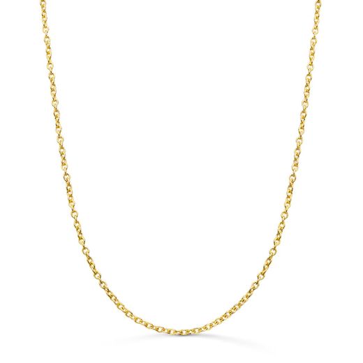 18K Cadena Oro Amarillo Forzada Maciza Ancho: 1.9Mm Largo: 60Cm