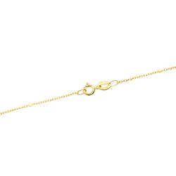 18K Cadena Oro Amarillo Hueca Combinada Forzada Y Cubos. Largo 40Cm Ancho 1 Mm