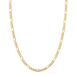 18K Cadena Oro Amarillo Hueca Eslabon Tipo Cartier Ancho 4 Mm Largo 60Cm