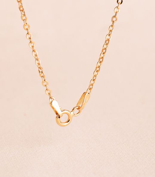 18K Cadena Oro Amarillo Hueca Forzada. Ancho: 1,2 Mm. Largo: 45 Cm