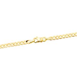 18K Cadena Oro Amarillo Maciza Barbada Largo 60Cm Ancho 3.75 Mm