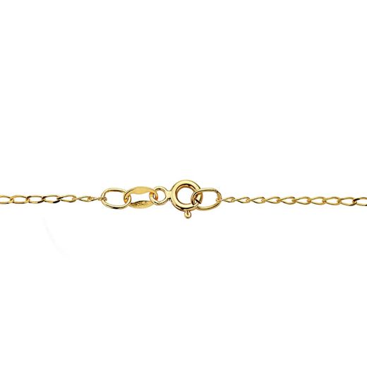 18K Cadena Oro Amarillo Maciza Bilbao 45Cm 0.9 Mm