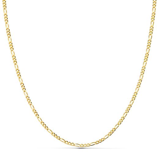 18K Cadena Oro Amarillo Maciza Cartier 3X1 2 Mm 50Cm
