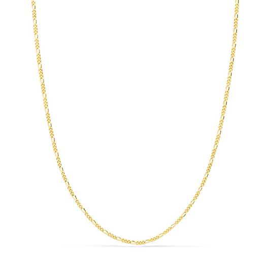 18K Cadena Oro Amarillo Maciza Cartier 3X1. Largo 40Cm Ancho 1 Mm