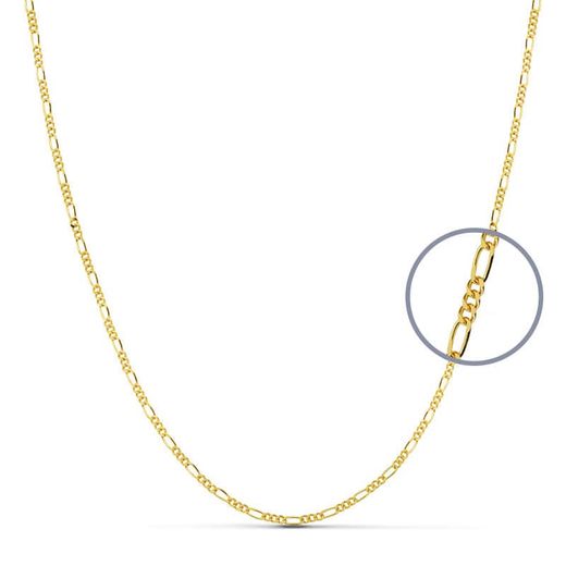 18K Cadena Oro Amarillo Maciza Cartier 40Cm 1.2 Mm