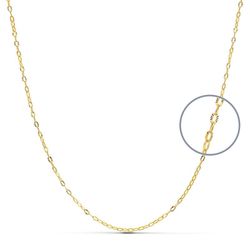 18K Cadena Oro Amarillo Maciza Forzada 45Cmx1 Mm