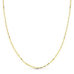 18K Cadena Oro Amarillo Maciza Forzada 60Cm 1.2 Mm
