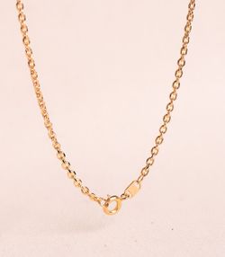 18K Cadena Oro Amarillo Maciza Forzada Eslabon Tallado. Ancho: 2,3 Mm Largo: 60Cm
