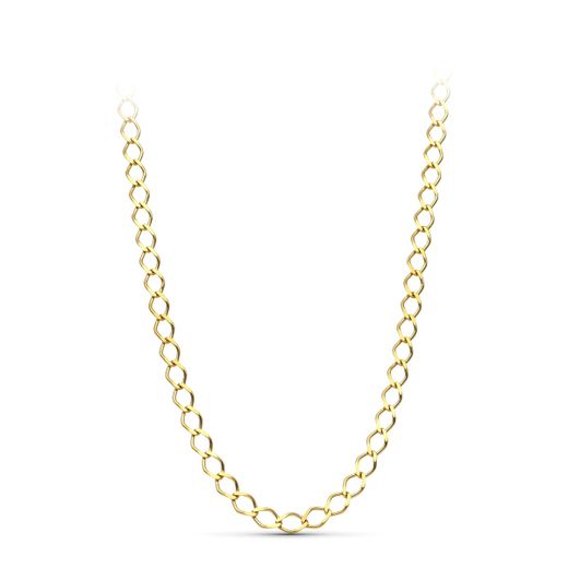 18K Cadena Oro Amarillo Maciza Rombo Maciza 50Cm
