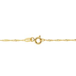 18K Cadena Oro Amarillo Maciza Singapur 45Cm 1.2 Mm
