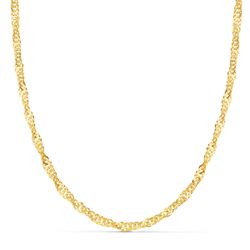 18K Cadena Oro Amarillo Maciza Singapur 50Cm 4 Mm