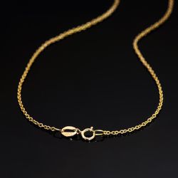18K Cadena Oro Amarillo Rolo Maciza Ancho: 1,2Mm Largo: 40Cm
