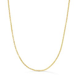 18K Cadena Oro Amarillo Rolo Maciza Ancho: 1.2Mm Largo: 45Cm