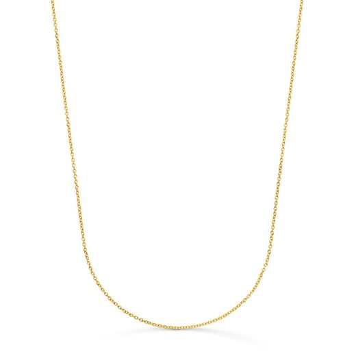 18K Cadena Oro Amarillo Rolo Maciza Ancho: 1Mm Largo: 45Cm