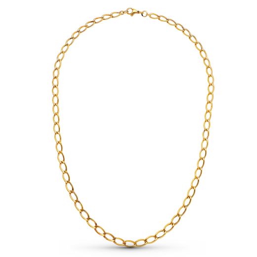 18K Cadena Oro Amarillo Rombo Hueca 50Cm 5 Mm