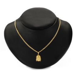 18K Colgante Cristo De La Buena Muerte Oro Amarillo Estampado. 19X12 Mm