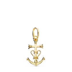 18K Colgante Cruz De La Camarga Oro Amarillo. 20 X 12 Mm