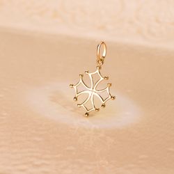 18K Colgante Cruz De Occitania Oro Amarillo. 23 X 21 Mm