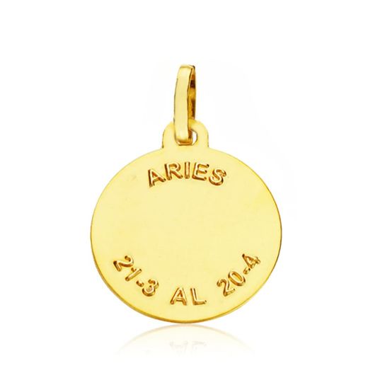 18K Colgante Horoscopo Oro Amarillo Oro Amarillo Aries 16 Mm