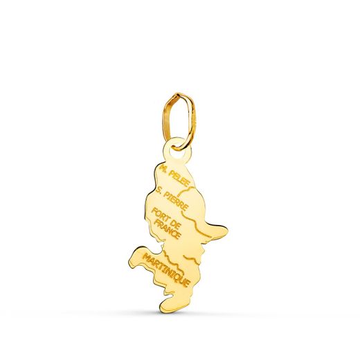 18K Colgante Isla Martinica Oro Amarillo 17 X 9 Mm