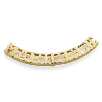18K Colgante Nombre Personalizado Oro Amarillo 8 Letras.