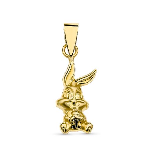 18K Colgante Oro Amarillo Bugs Bunny Pequeño. 15X6 Mm