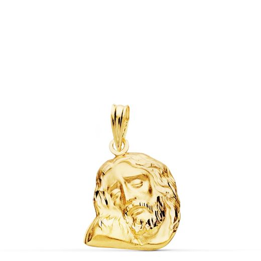 18K Colgante Oro Amarillo Cabeza De Cristo 18X15 Mm